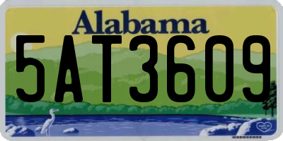 AL license plate 5AT3609