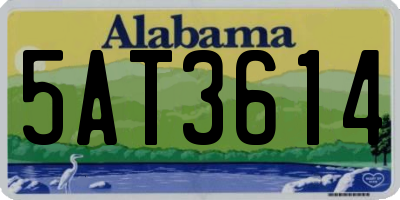 AL license plate 5AT3614