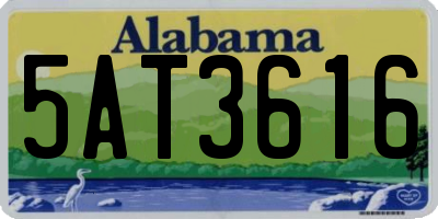 AL license plate 5AT3616
