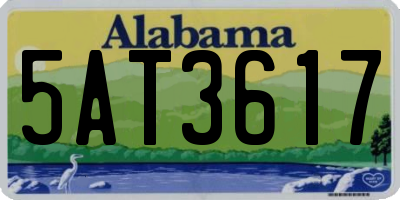 AL license plate 5AT3617