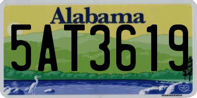 AL license plate 5AT3619