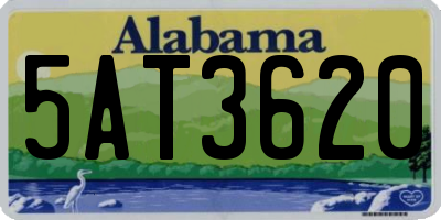 AL license plate 5AT3620
