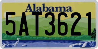 AL license plate 5AT3621
