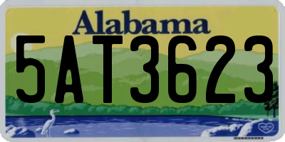 AL license plate 5AT3623
