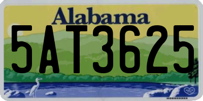 AL license plate 5AT3625