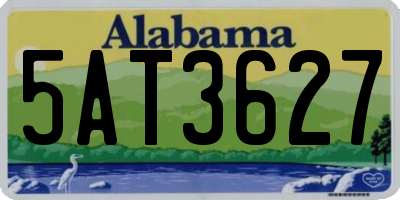 AL license plate 5AT3627