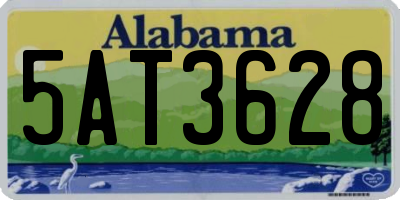AL license plate 5AT3628