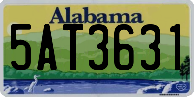 AL license plate 5AT3631