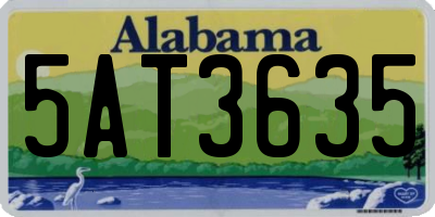 AL license plate 5AT3635