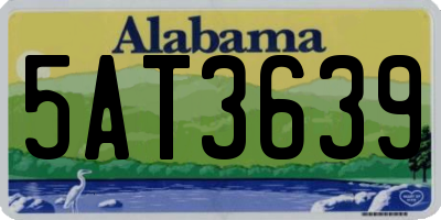 AL license plate 5AT3639