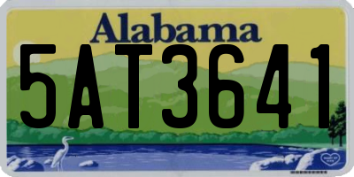 AL license plate 5AT3641