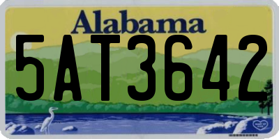AL license plate 5AT3642