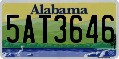 AL license plate 5AT3646