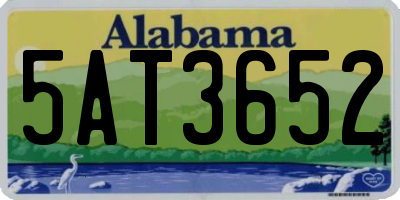 AL license plate 5AT3652