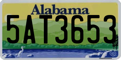 AL license plate 5AT3653