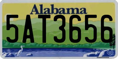 AL license plate 5AT3656