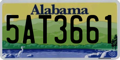 AL license plate 5AT3661
