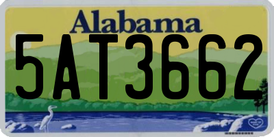 AL license plate 5AT3662