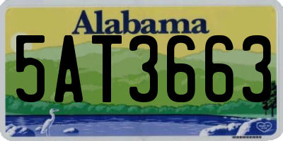AL license plate 5AT3663