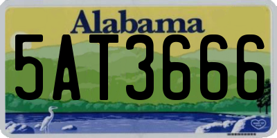 AL license plate 5AT3666