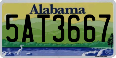 AL license plate 5AT3667