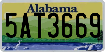 AL license plate 5AT3669