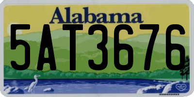 AL license plate 5AT3676