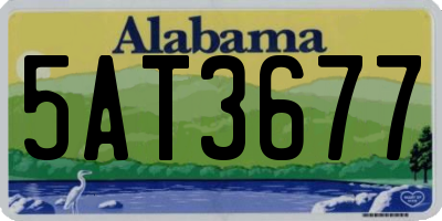 AL license plate 5AT3677