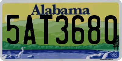 AL license plate 5AT3680