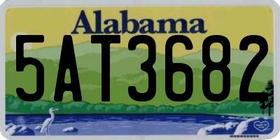 AL license plate 5AT3682