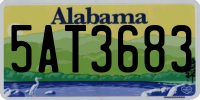AL license plate 5AT3683