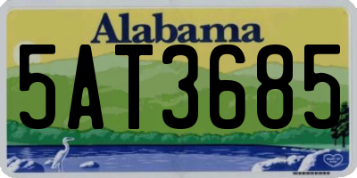 AL license plate 5AT3685
