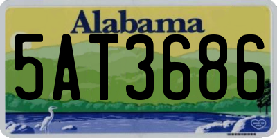 AL license plate 5AT3686