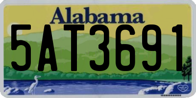 AL license plate 5AT3691