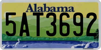 AL license plate 5AT3692