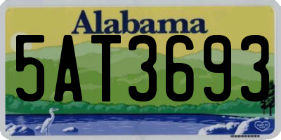 AL license plate 5AT3693