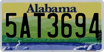 AL license plate 5AT3694