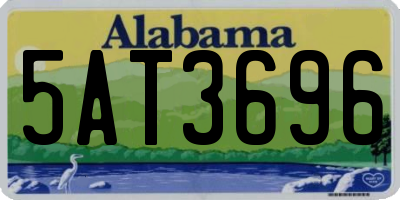 AL license plate 5AT3696