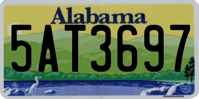 AL license plate 5AT3697