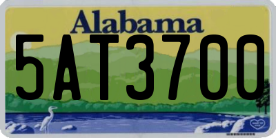 AL license plate 5AT3700