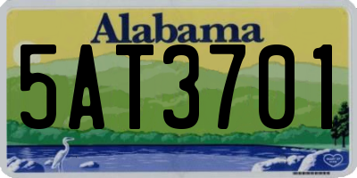 AL license plate 5AT3701