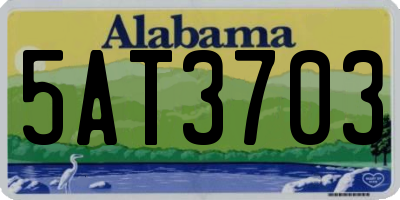AL license plate 5AT3703