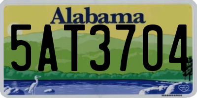 AL license plate 5AT3704