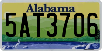 AL license plate 5AT3706