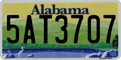AL license plate 5AT3707