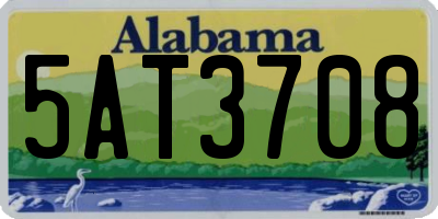 AL license plate 5AT3708