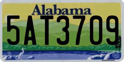 AL license plate 5AT3709