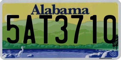 AL license plate 5AT3710
