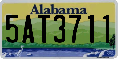 AL license plate 5AT3711