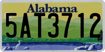 AL license plate 5AT3712